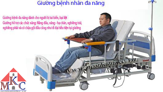 GIƯỜNG BỆNH NHÂN ĐIỀU KHIỂN BẰNG ĐIỆN KẾT HỢP TAY QUAY  Giá bán: 24.750.000đ